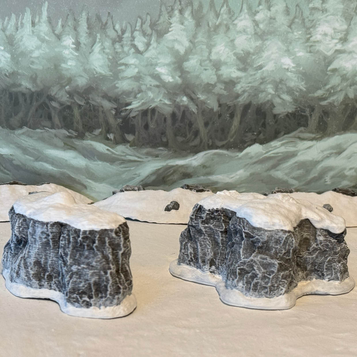 Snow Covered Rocks STL