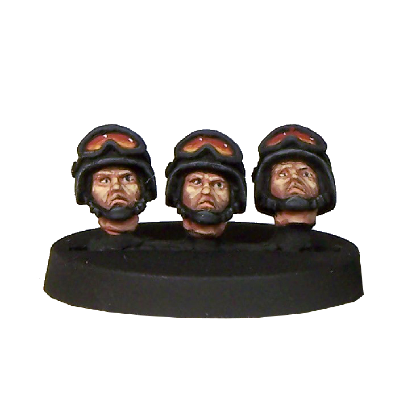 Helmeted Soldier heads